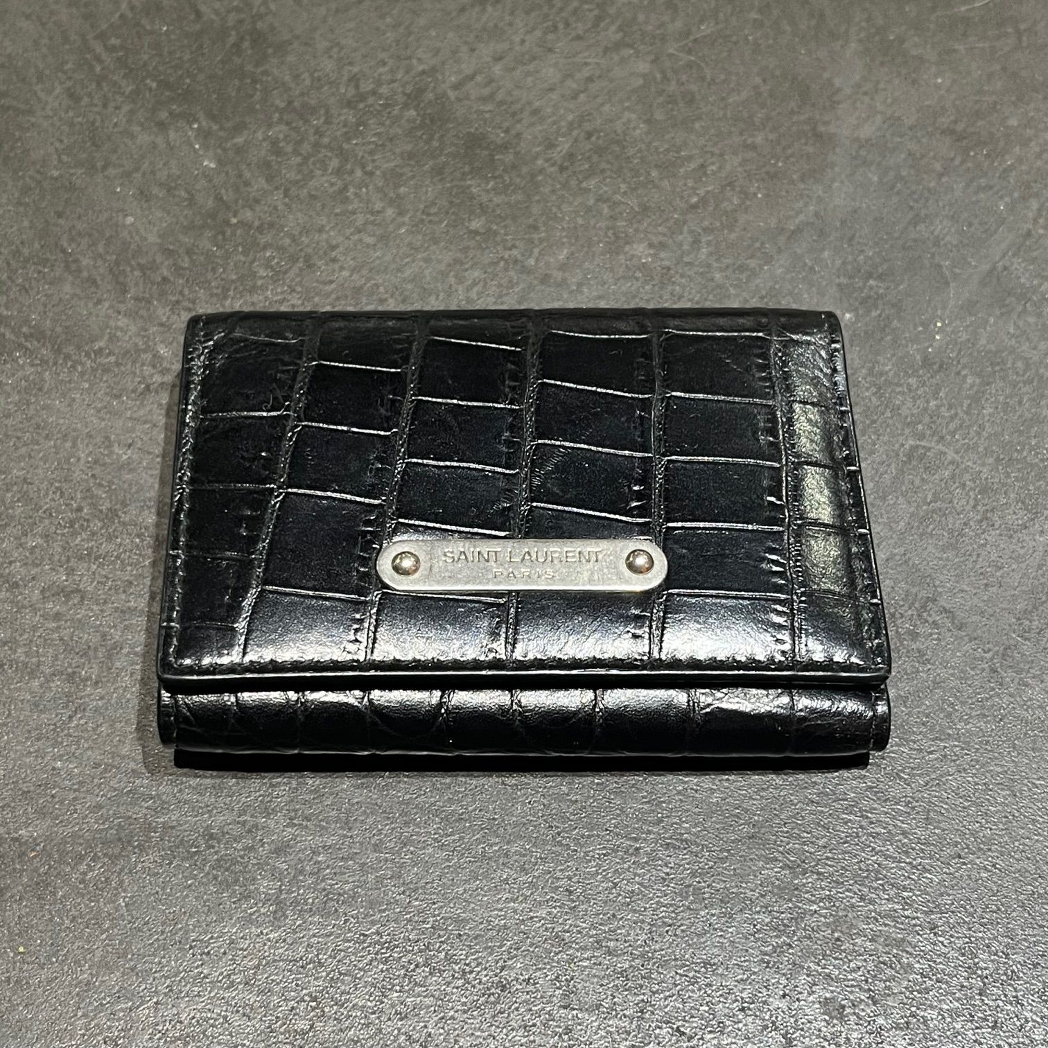 SAINT LAURENT PARIS クロコ 型押し キーケース サンローラン 65198A
