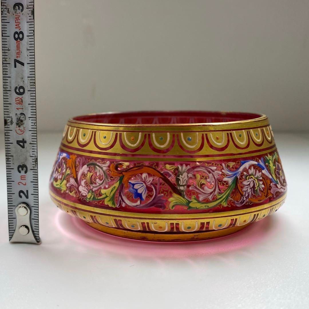 オールド　ベネチアグラス　ボウル　幅約11㎝　東Y6-0910☆1Fタサチ オールド ベネチアグラス ボウル 幅約11㎝ 東Y6-0910☆1Fタサチ