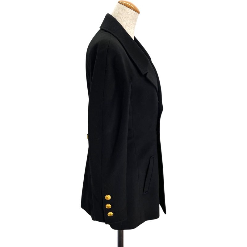 シャネル CHANEL ココマークボタンPコート P08267 ブラック カシミヤ レディース ピーコート