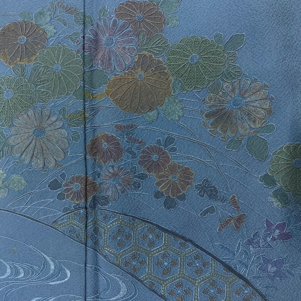 蘇州刺繍　付下げ　正絹反物 楽天市場】付下げ 正絹 反物 蘇州刺繍 未仕立て 着尺 エンジ