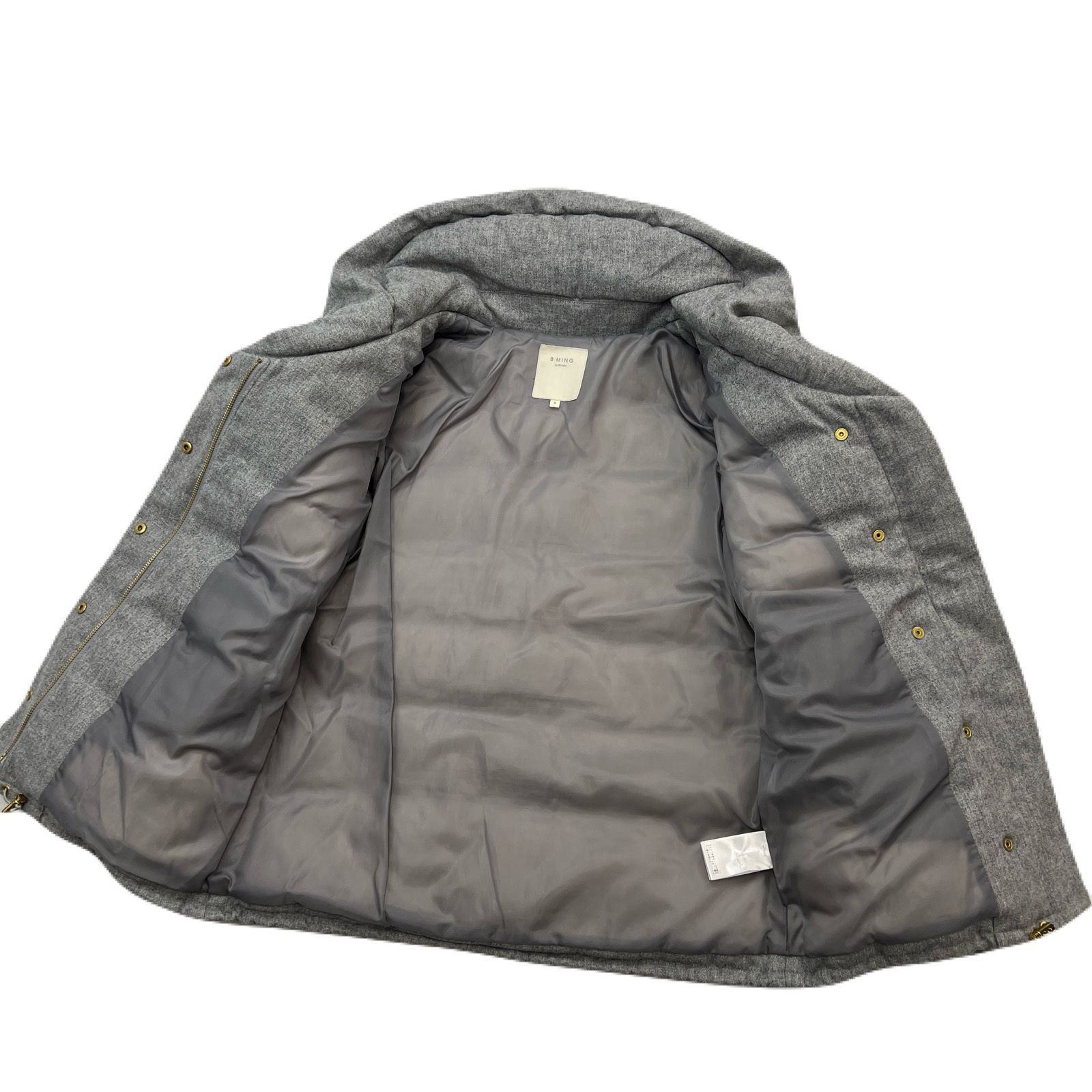ビームスダウンジャケット B:MING by BEAMS ビーミングバイビームス ダウンジャケット グレー S