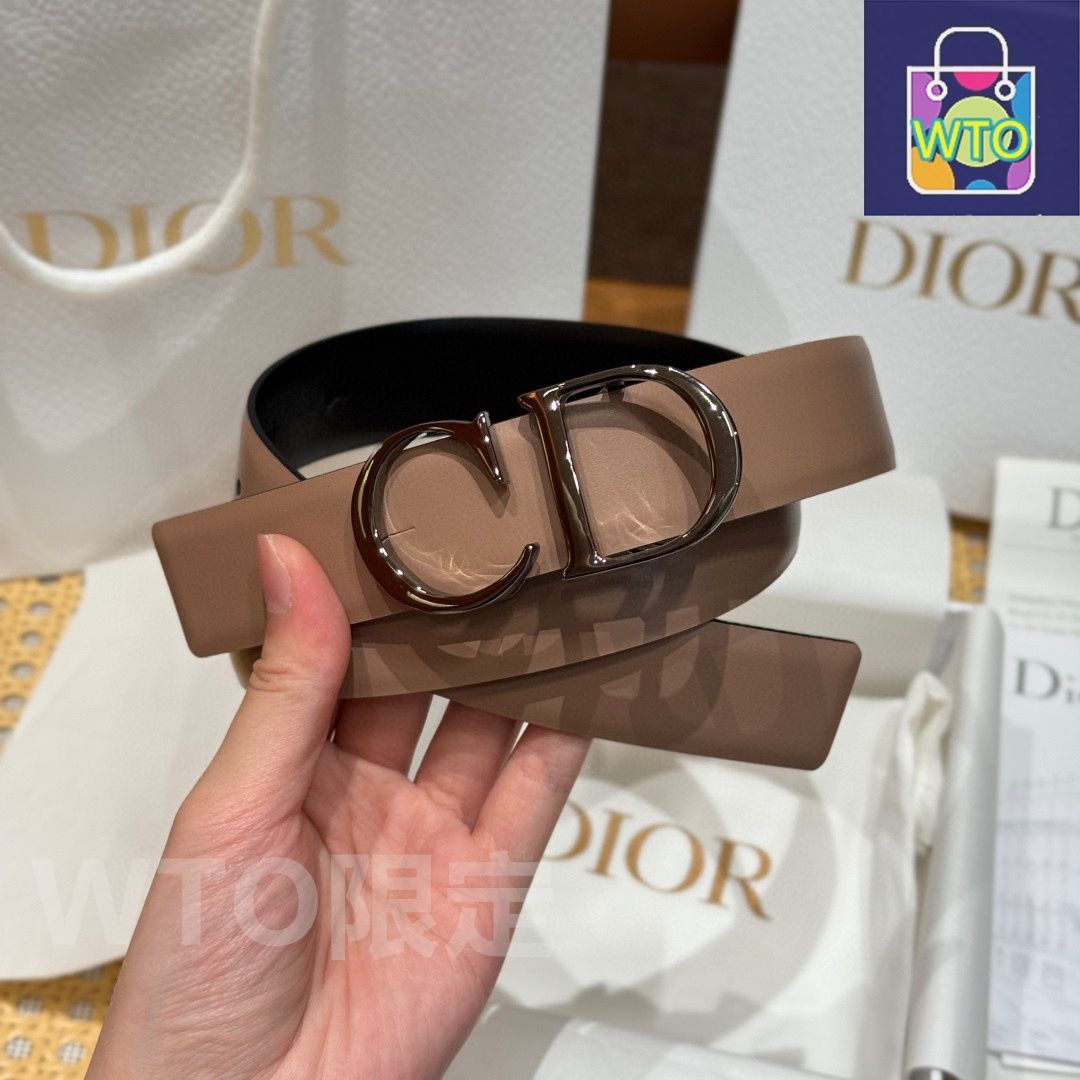 ディオールDior 両面ベルト 関税負担なし☆Dior ディオール CD ベルト (Dior/ベルト