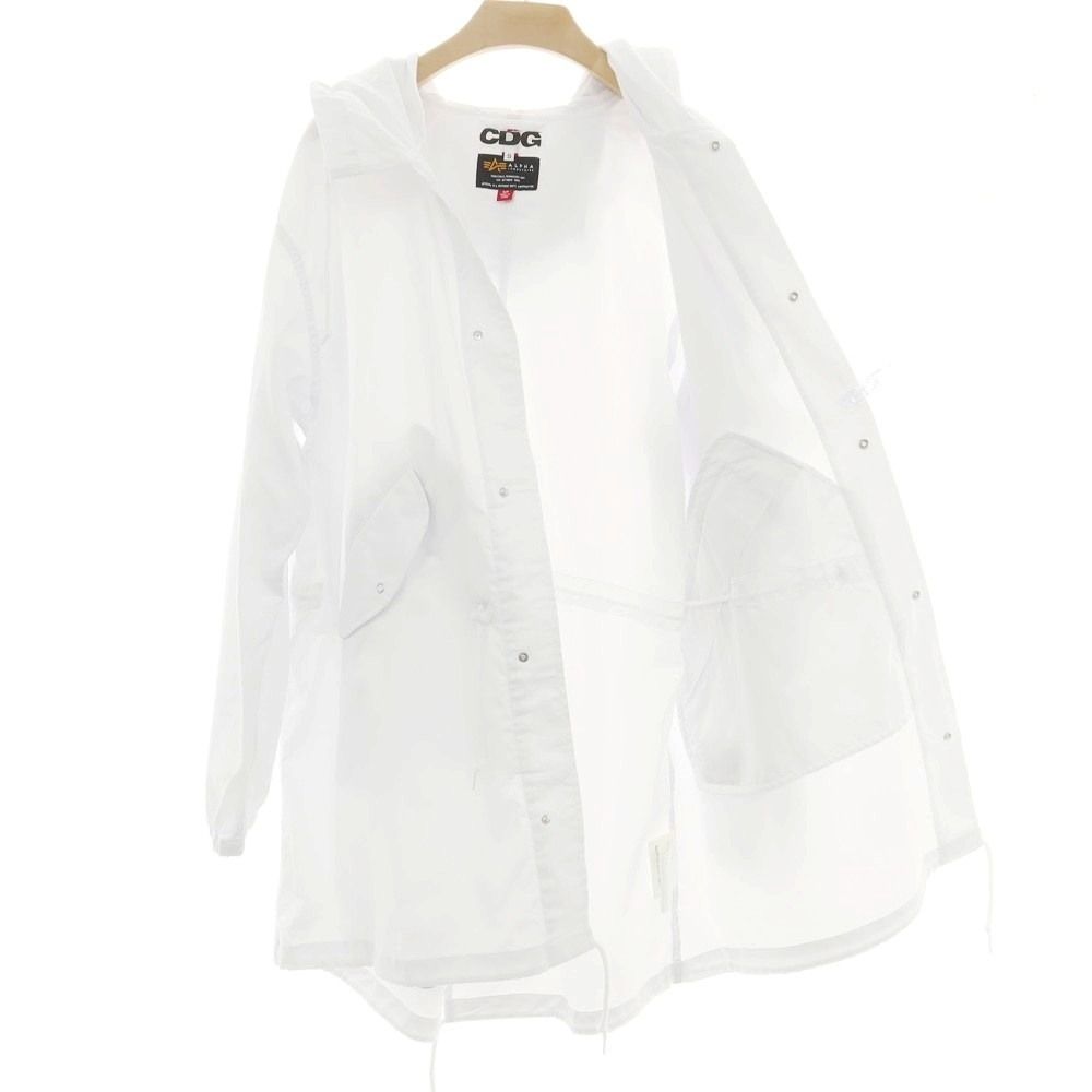 美品 定価6万円 ALPHA × CDG 斜行 モッズコート S コム デ ギャルソンのCDG×アルファ インダストリーズ、斜行