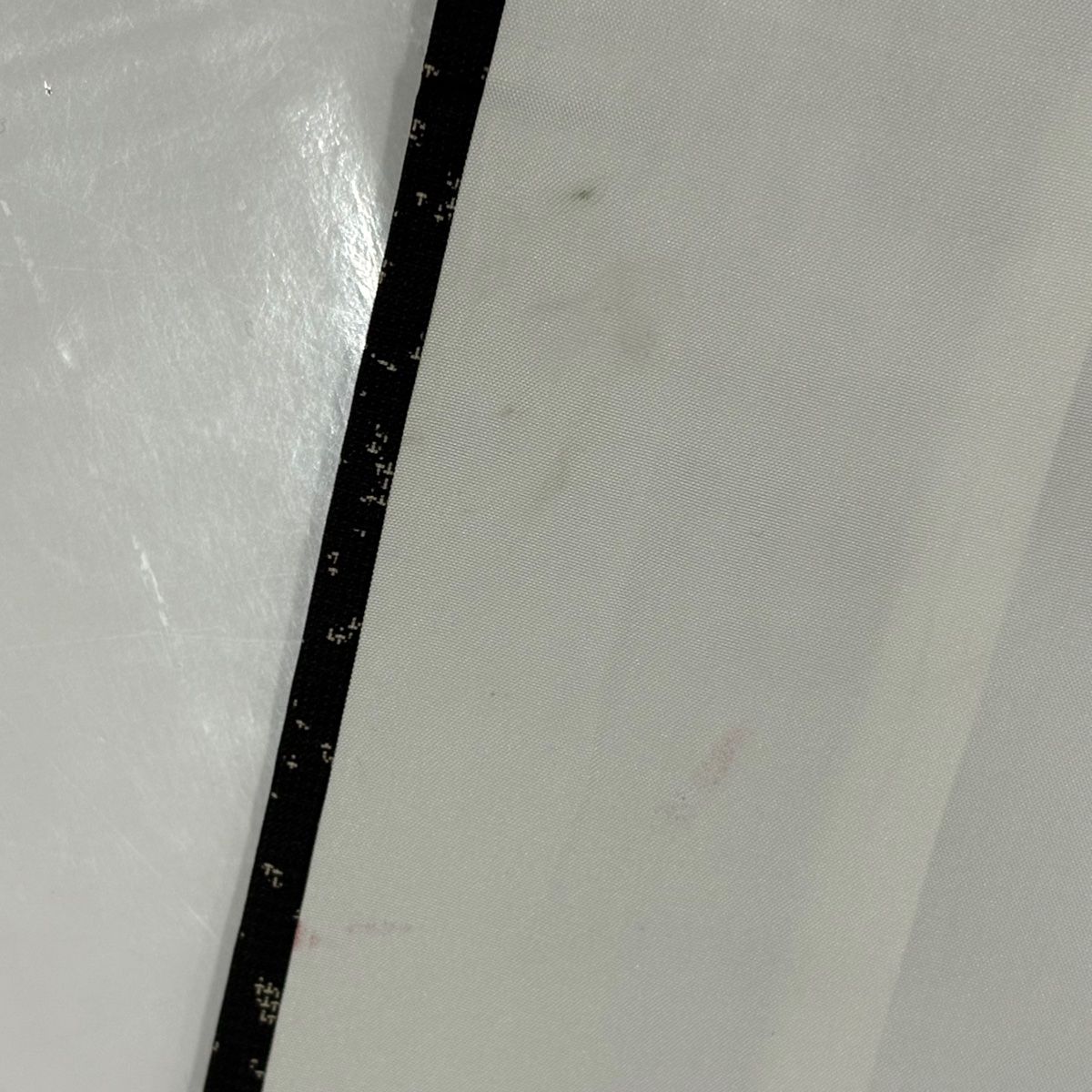 付下げ 身丈155.5cm 裄丈64cm M 袷 紬地 基田蒼成 落款 草花 霞 焦茶色  