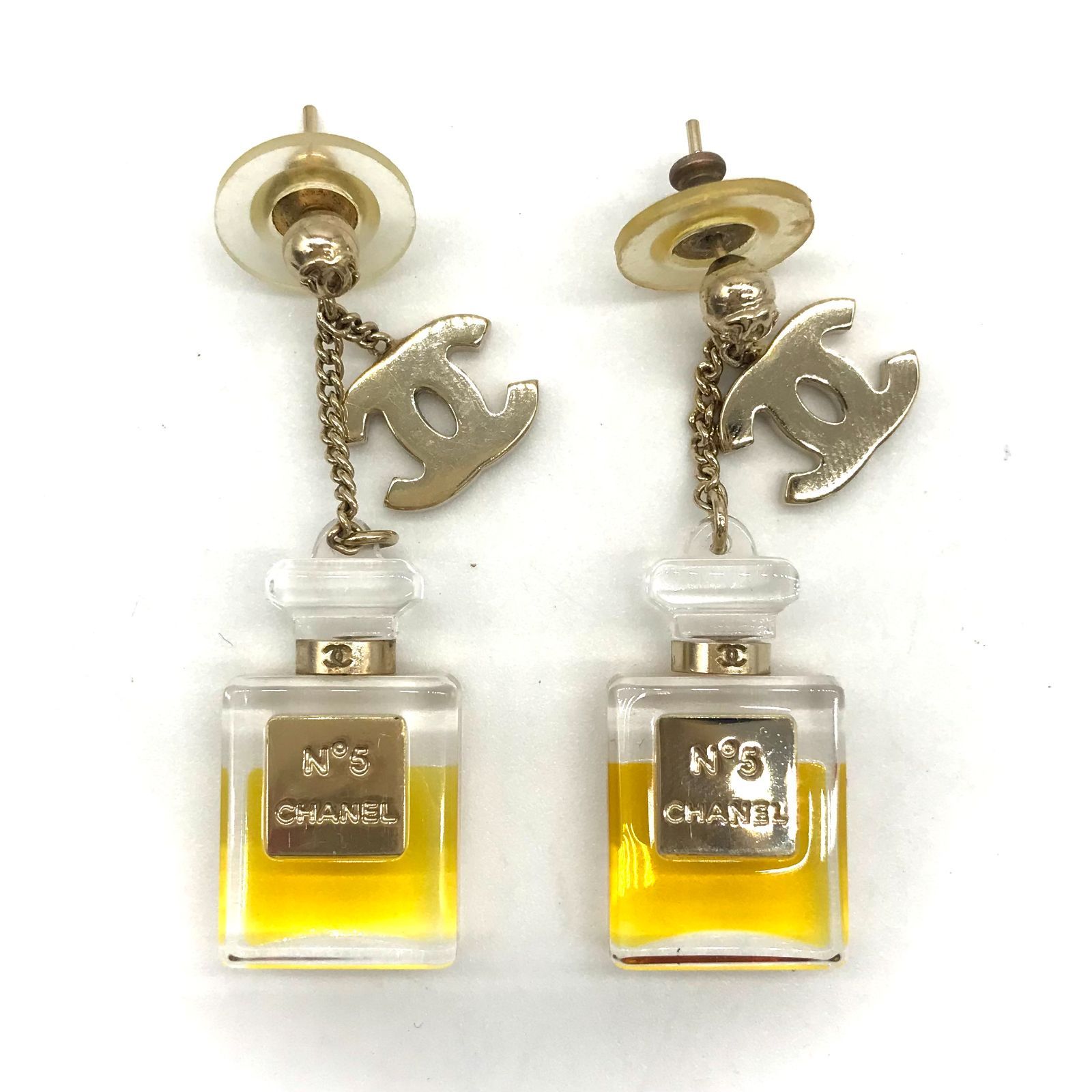 CHANEL 香水ボトル型ピアス 5 美品 CHANEL 香水ボトル型ピアス 5 美品 CHANEL 香水ボトル型ピアス 5