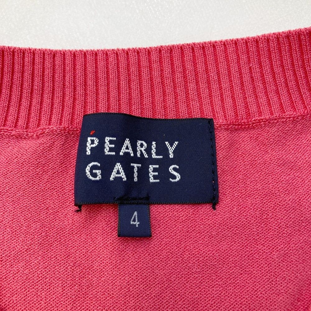 サイズ：4 PEARLY GATES パーリーゲイツ ニットセーター ピンク系