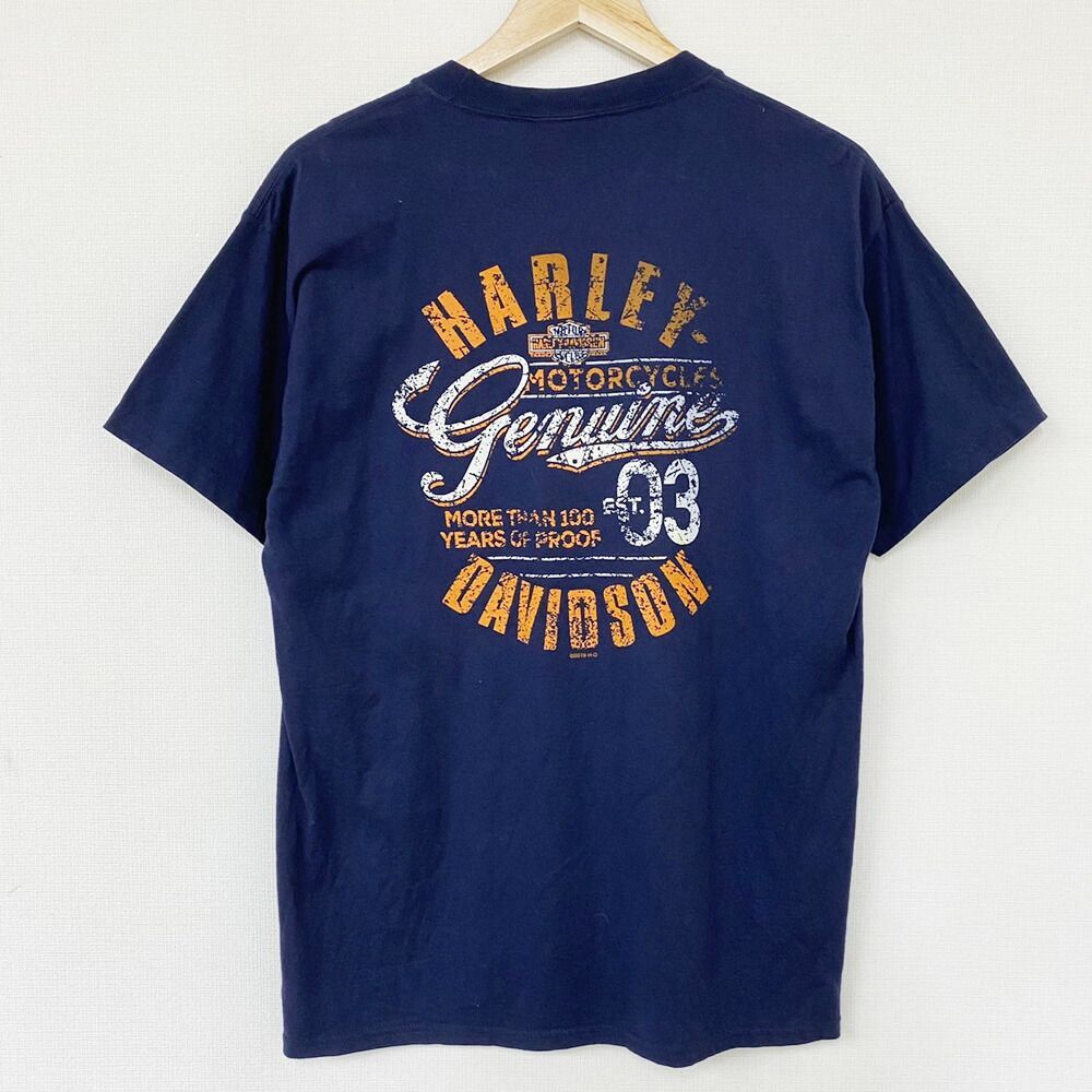 ハーレーダビットソン HARLEY-DAVIDSON Tシャツ 両面 プリント Genuine