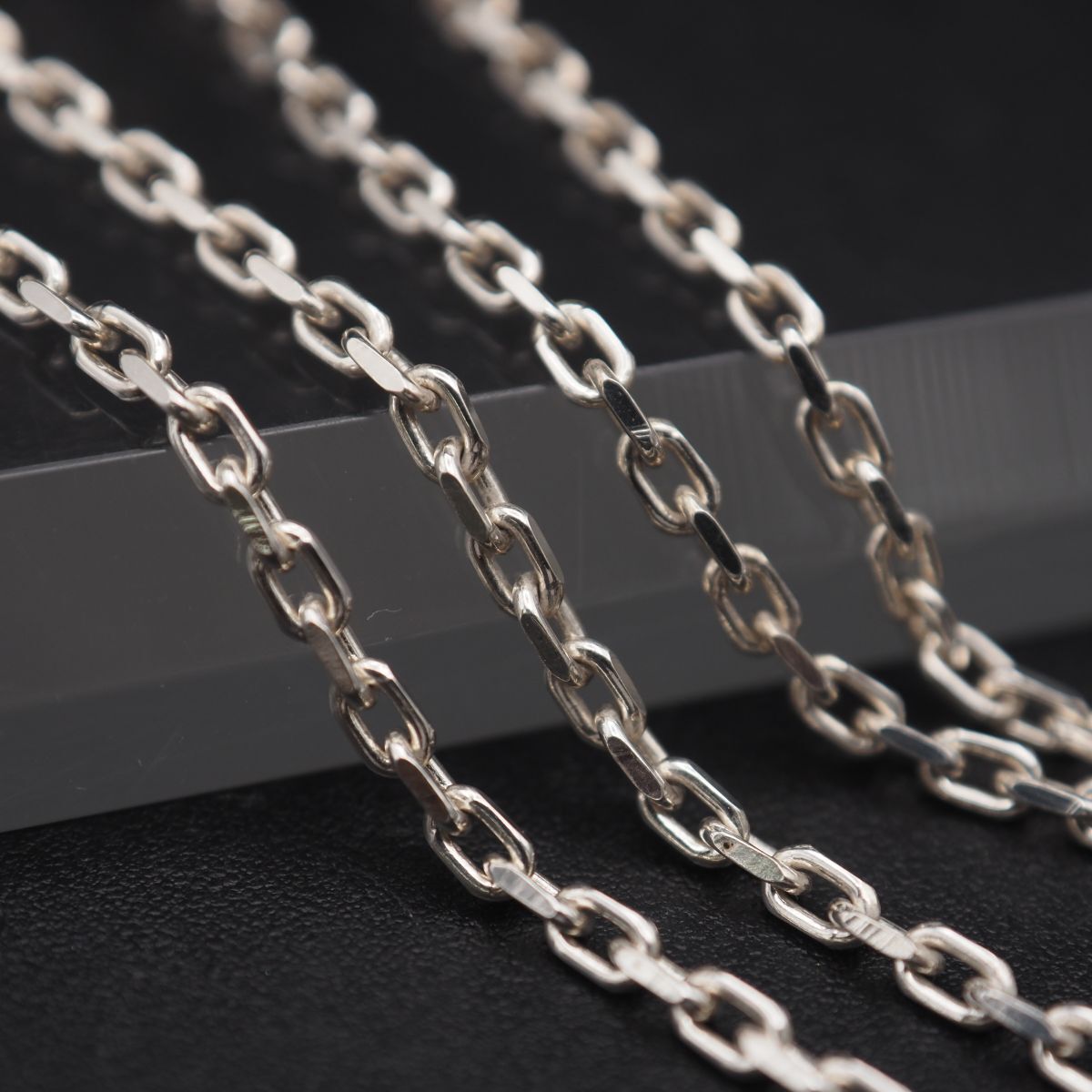 A546 ヴィンテージ SILVER925刻印 ネックレス あずき カット