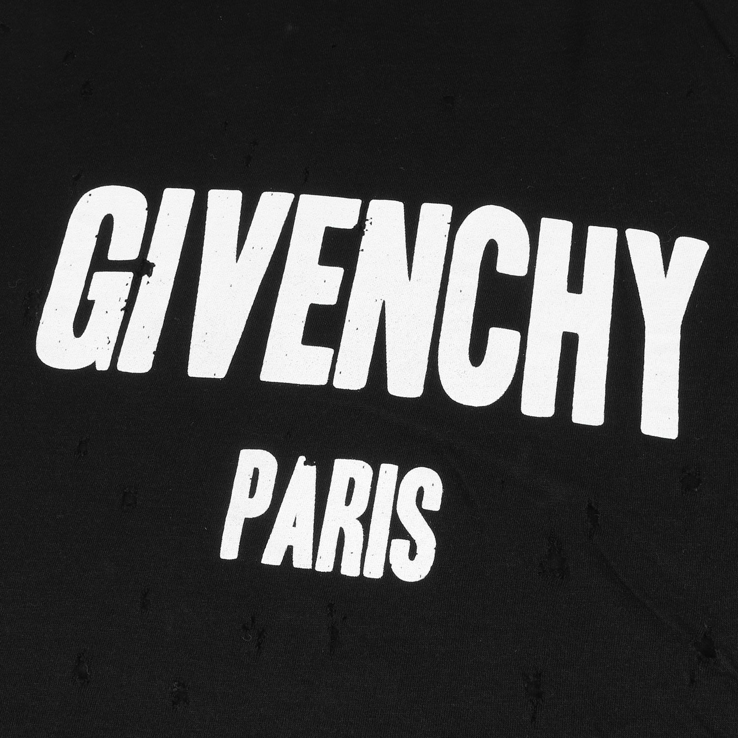 GIVENCHY ジバンシィ Tシャツ サイズ:XS デストロイ 加工 ロゴ