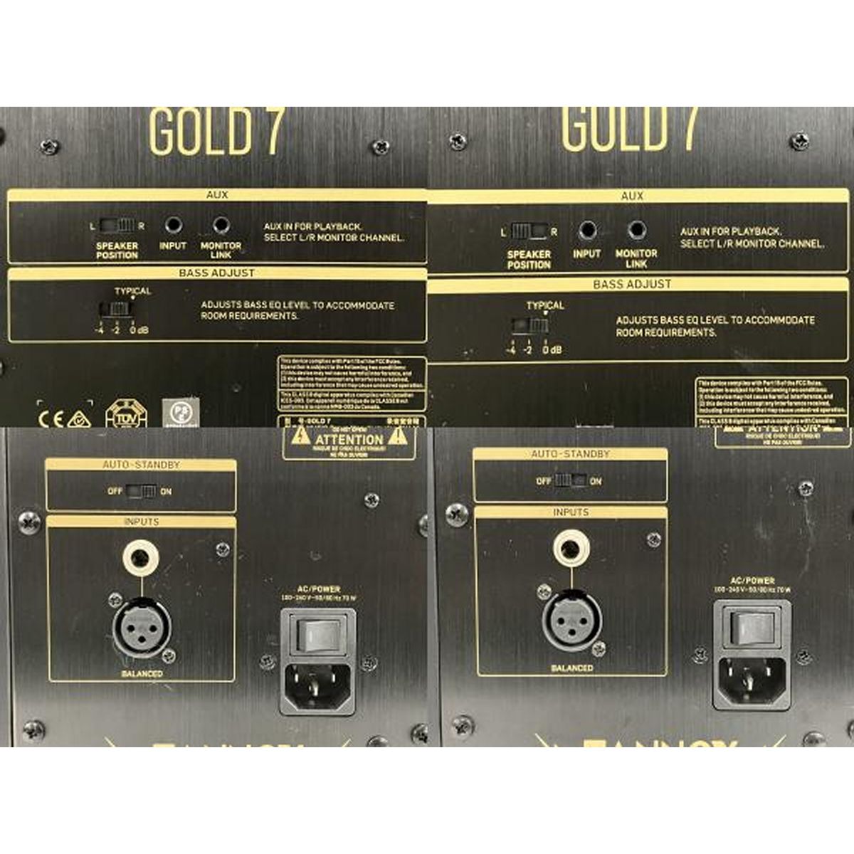 TANNOY GOLD7 ペア モニタースピーカー 動作良好 完備品 美品 TANNOY（タンノイ） スタジオモニタースピーカー GOLD 7