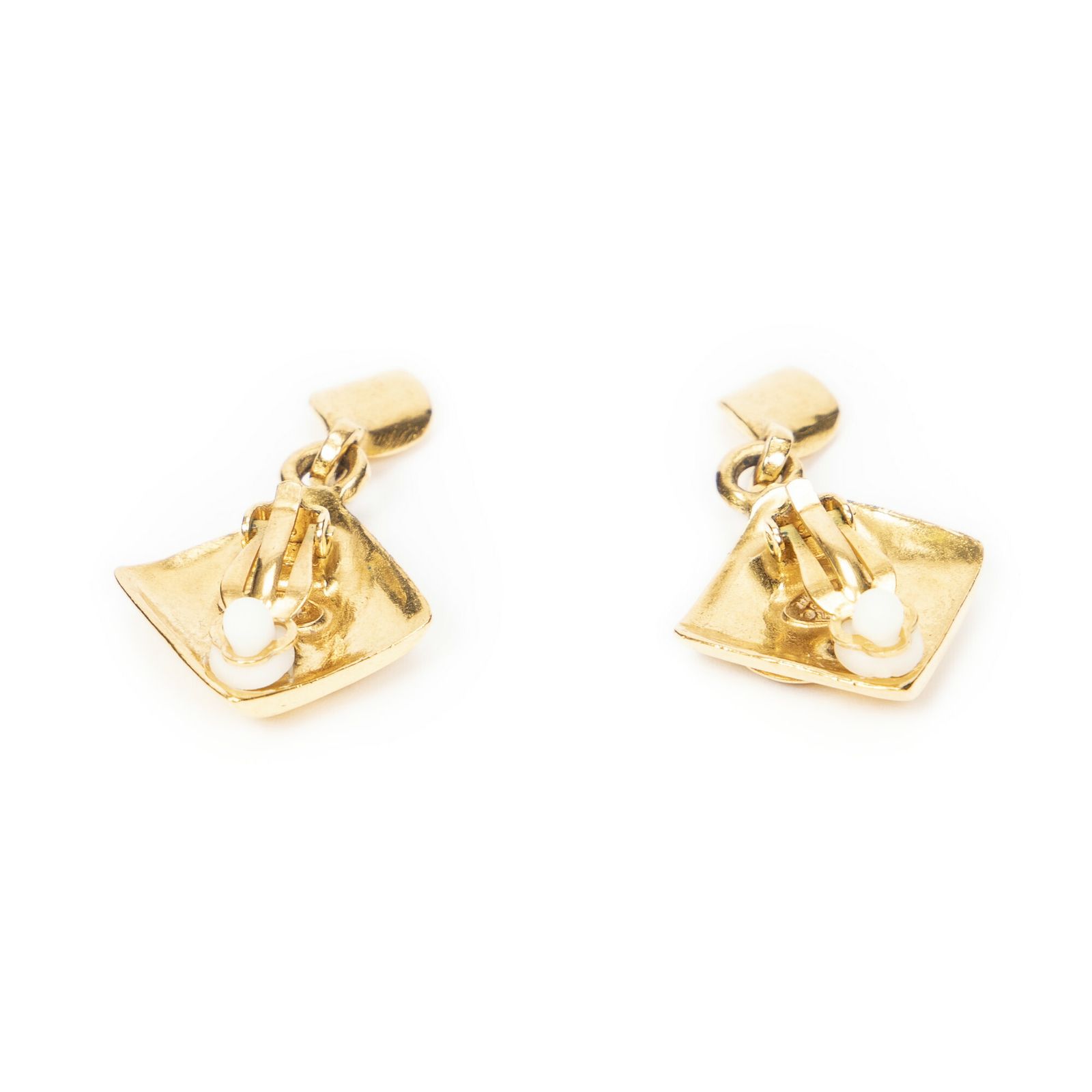 CHANEL シャネルCCダイヤモンドクリップオンイヤリング金金メッキA