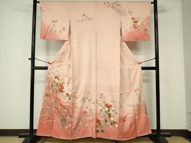 平和屋着物□訪問着 枝花文 暈し染め 正絹 逸品 未使用