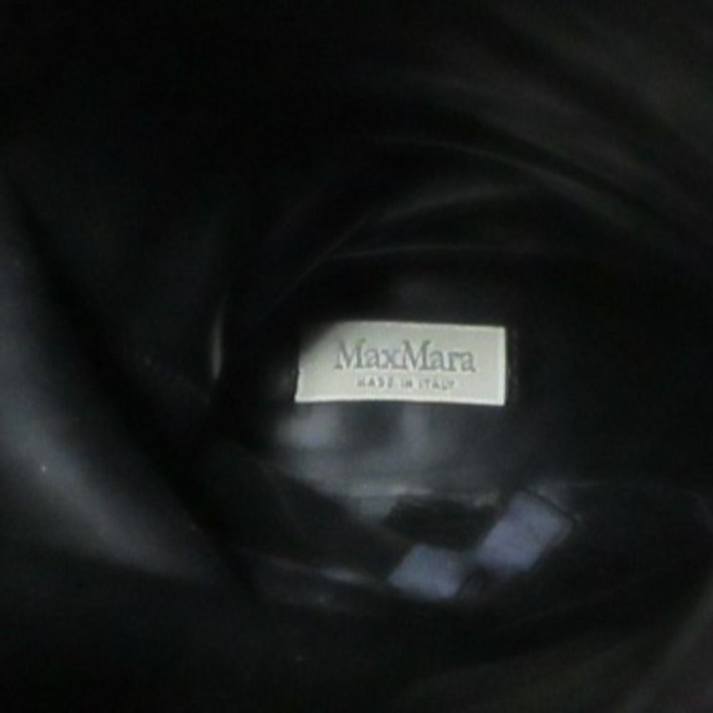 超人気、高品質で超激安。 Max Mara マックスマーラ スウェードジョッキーブーツ 36 約22.5cm ネイビー レディース 古着