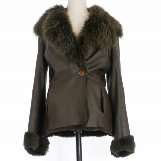 オーエンバリー 毛皮ポンチョ ケープ 羊革 シープスキン 羽織