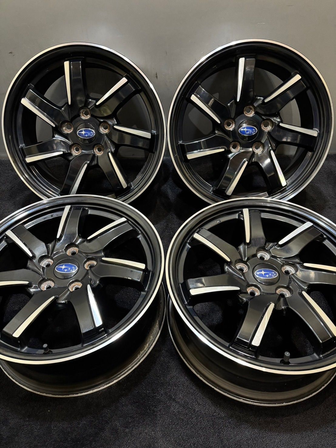 スバル レヴォーグ 純正 17インチ 7J 55 114.3 5H アルミホイール 4本 1-K363