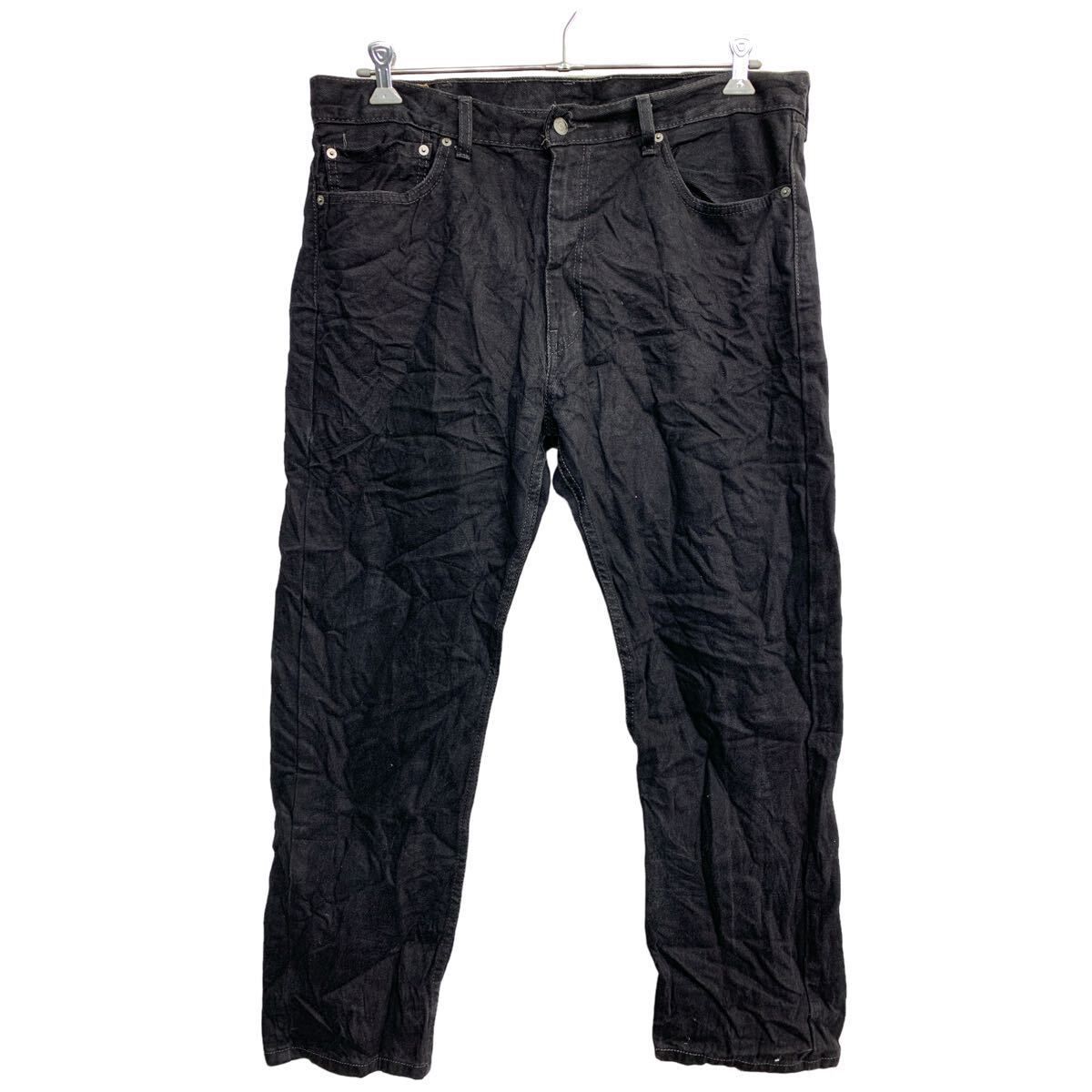 Levi's 505 デニムパンツ W38 リーバイス レギュラーフィット ビッグサイズ ブラック コットン 古着卸 アメリカ仕入 2404-231