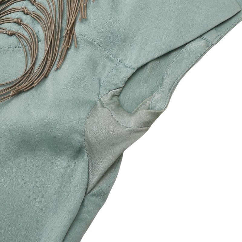  イッセイミヤケ ノースリーブワンピース サイズ 2 ミントグリーン シルク ポリウレタン レディース ISSEY MIYAKE 1-0233095 その他 その他