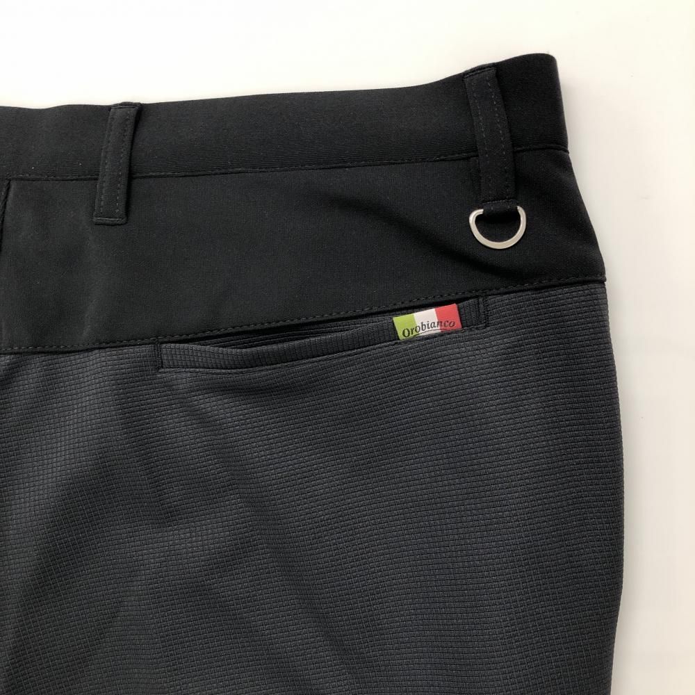 新品】オロビアンコ パンツ 黒 前後切替 ストレッチ メンズ 50 ゴルフ 