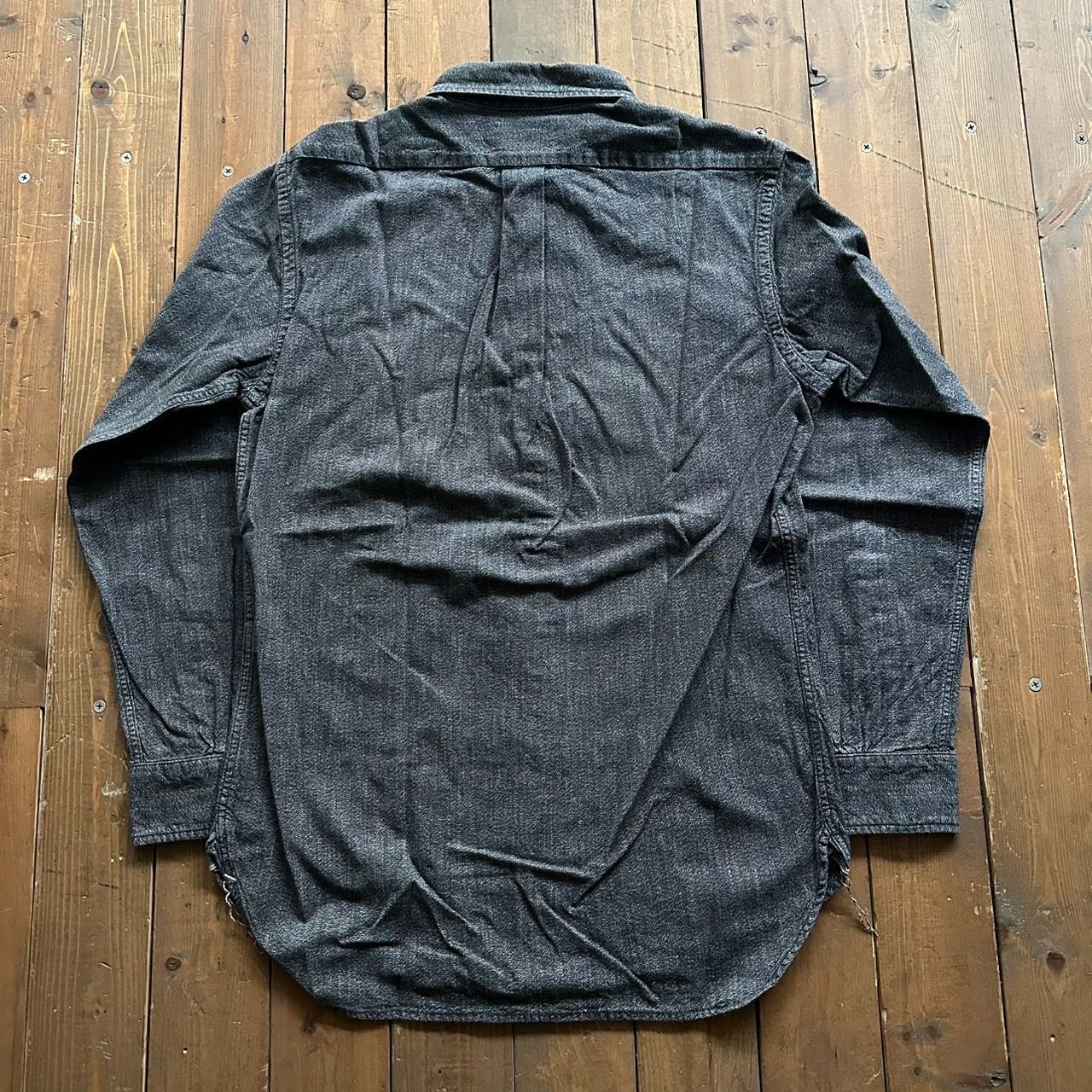 BONCOURA ボタンダウンシャツ ブラックシャンブレー BONCOURA / BAND COLLAR SHIRTS “BLACK CHAMBRAY” | ARCH