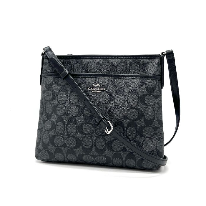 COACH コーチ ロゴ シグネチャー レザー ショルダー バッグ eH07124N