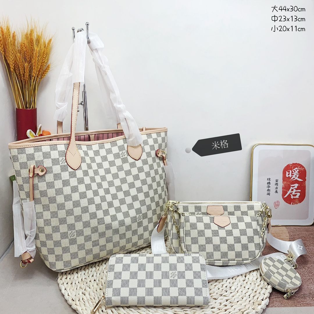 ☆人気☆ルイヴィトン LOUIS VUITTON 大容量 トートバッグ ショルダーバッグ ハンドバッグ 長財布 3点セット - メルカリ