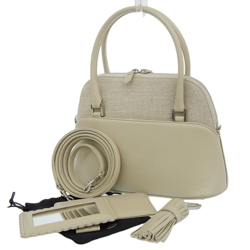 タグ付超美品 フォクシー FOXEY 34329 リネン マカロン レザー