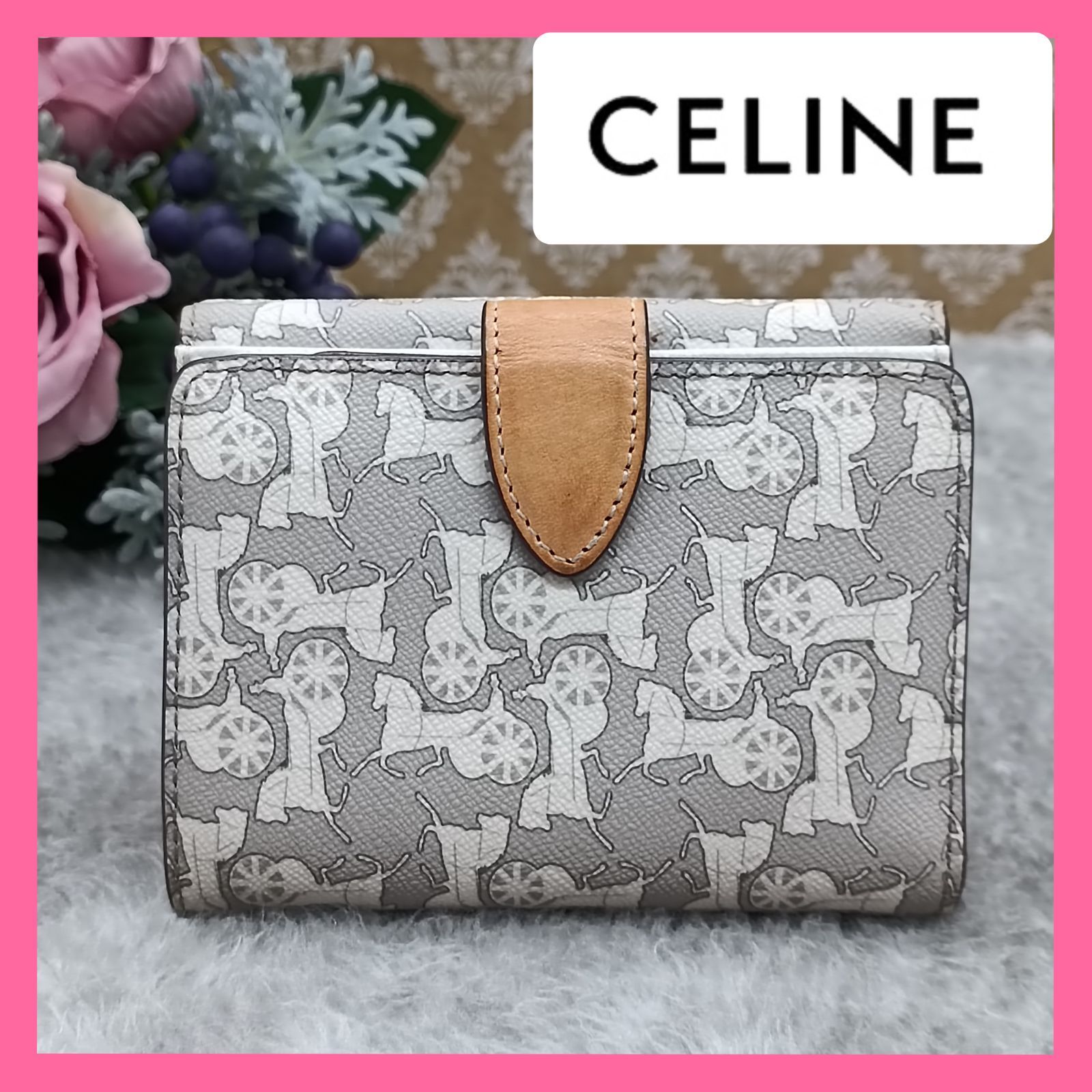 CELINE 》 セリーヌ 折財布 コンパクトウォレット サルキー