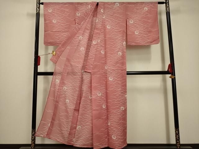 平和屋着物 夏物 小紋 絽 上り藤 洗える着物 AABA5659sx