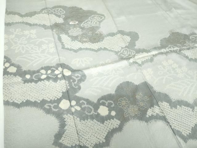 平和屋着物○無地絵羽訪問着 中国三大刺繍 相良刺繍 草花