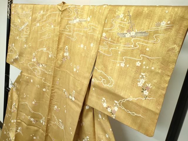 平和屋本店■極上　訪問着　花筏文　金彩　逸品　CZAA2742s5 平和屋本店□極上 訪問着 花筏文 金彩 逸品 CZAA2742s5 - メルカリ