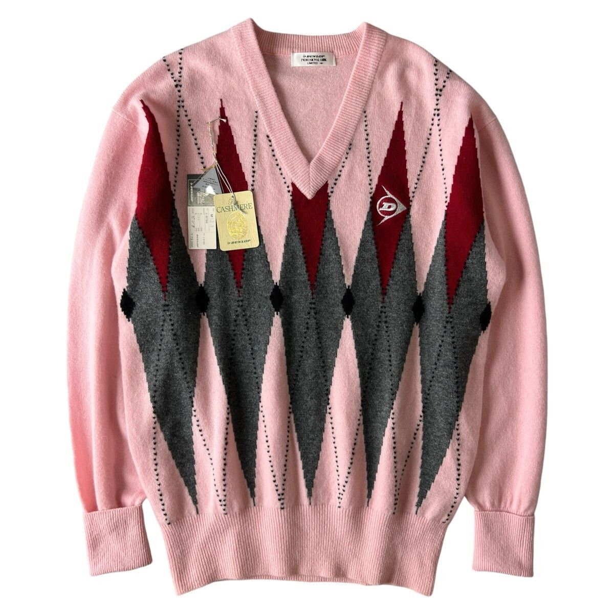 新品 未使用 72,000円 DUNLOP ダンロップ 最高級 カシミヤ 上質 V