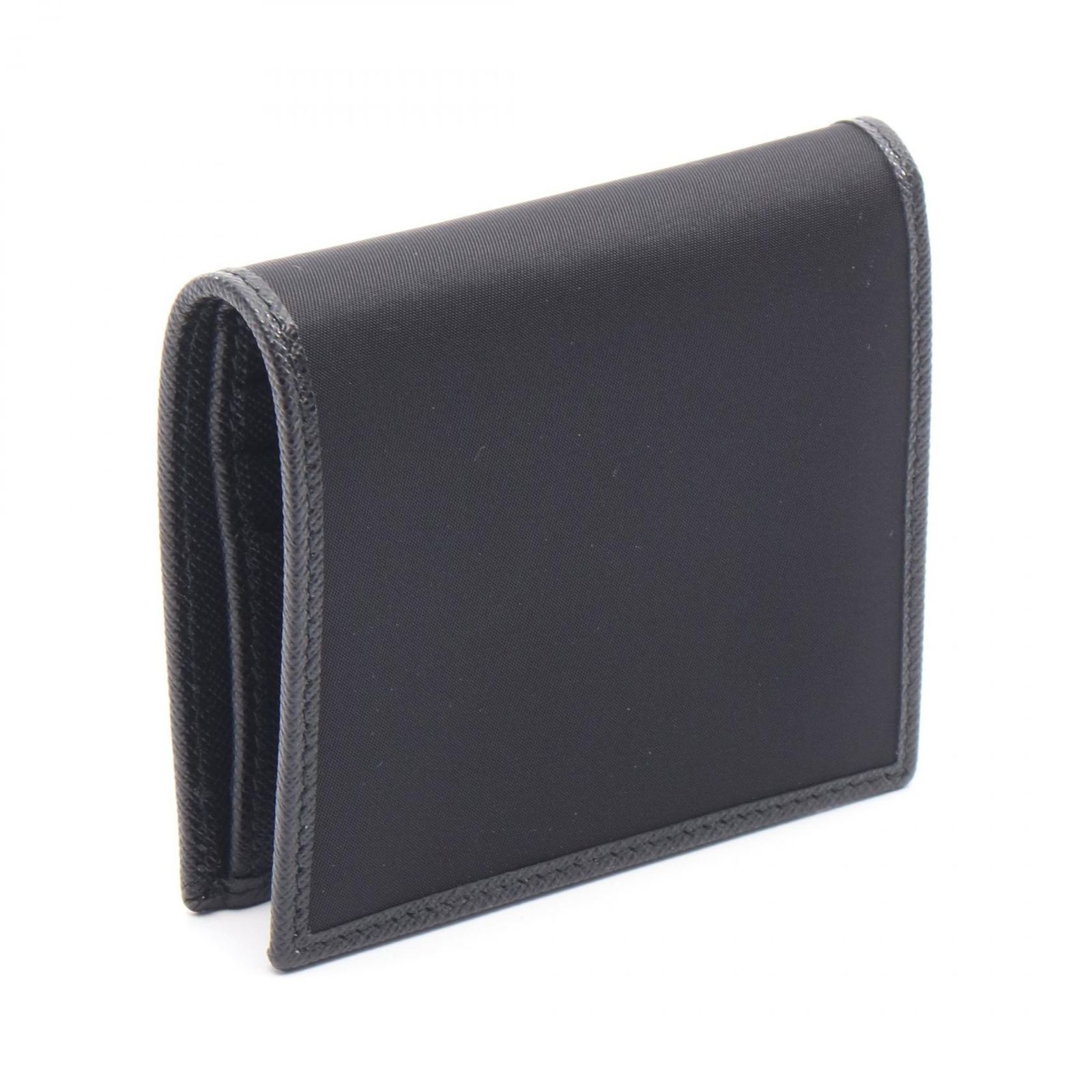 プラダ PRADA 札入れ ブラック ナイロン レザー 二つ折財布 メンズ