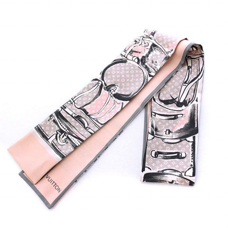 極美品！LOUIS VUITTON バンドートランク ローズプードルスカーフ LOUIS VUITTON ルイヴィトン スカーフ バンドー・トランク