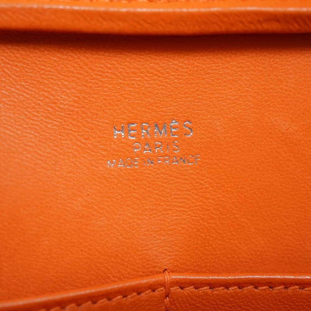 美品 エルメス プリュムエラン28 エプソン オレンジ □H刻印 ハンドバッグ 0089【中古】HERMES