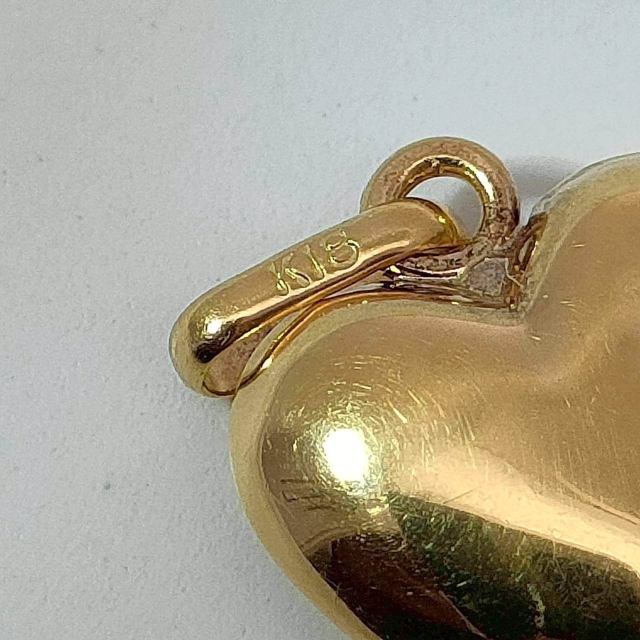 (B051302) K18ネックレストップ 中空 オープンハート 18金YG B051302) K18ネックレストップ 中空 オープンハート 18金YG