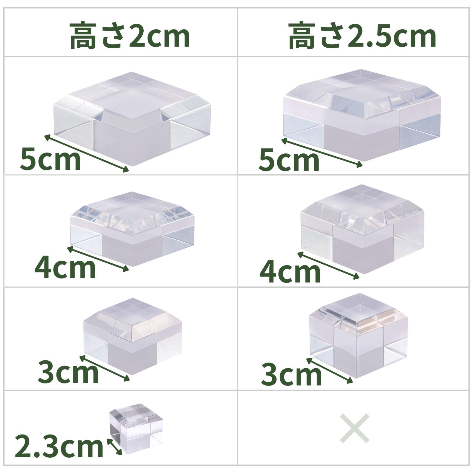 アクリルブロック4種類(A,B,C,D) アクリルブロック4種類(A,B,C,D)