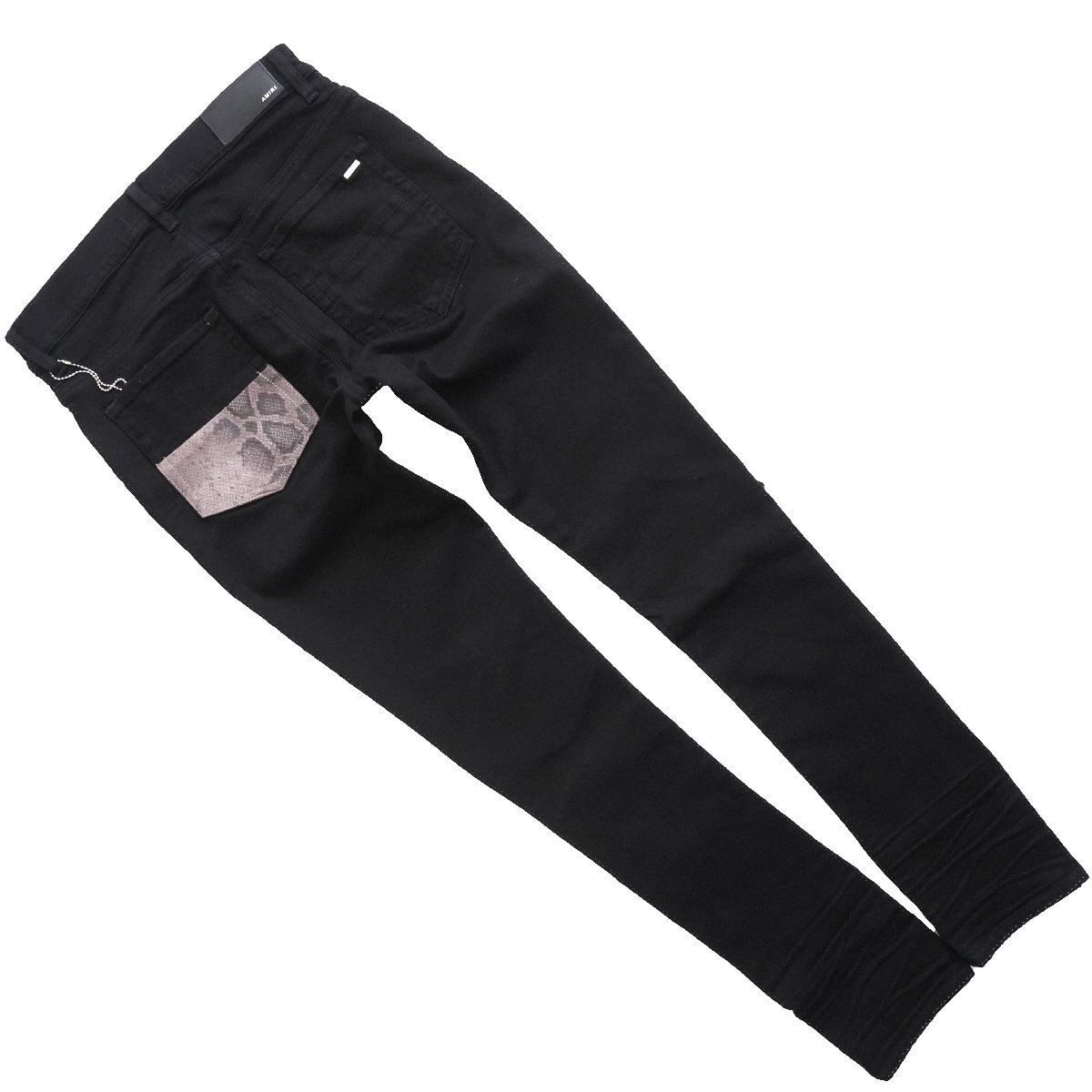 関税送料込◆AMIRI アミリ◆SNAKE ダメージ スキニー ジーンズ 2025◇ AMIRI ◇アミリ◇MX1 SNAKE ダメージ ストレッチ