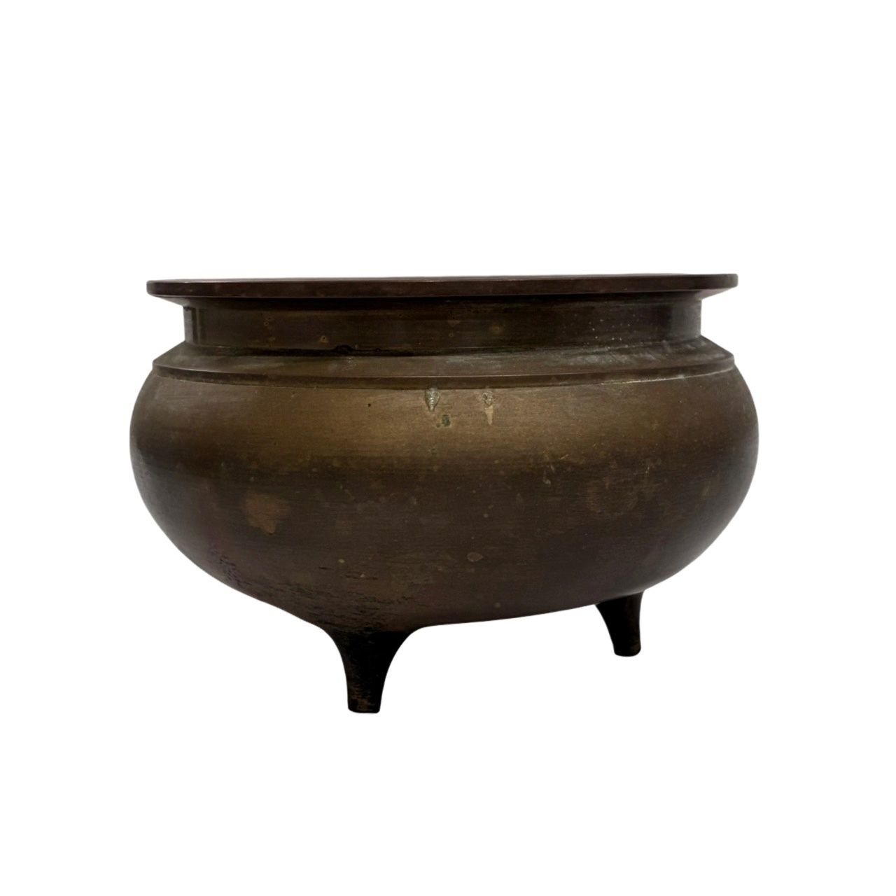 真鍮 火鉢 金属工芸 アンティーク H8cm×直径11.5cm 【中古】 12506K239