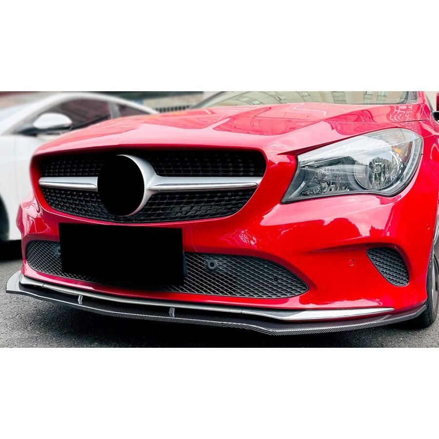 スポーティ全開♪ ベンツ カーボン ルック フロントバンパー リップ スポイラー W166 C292 GLE350d GLE43 AMG GLEクラス SUV クーペ