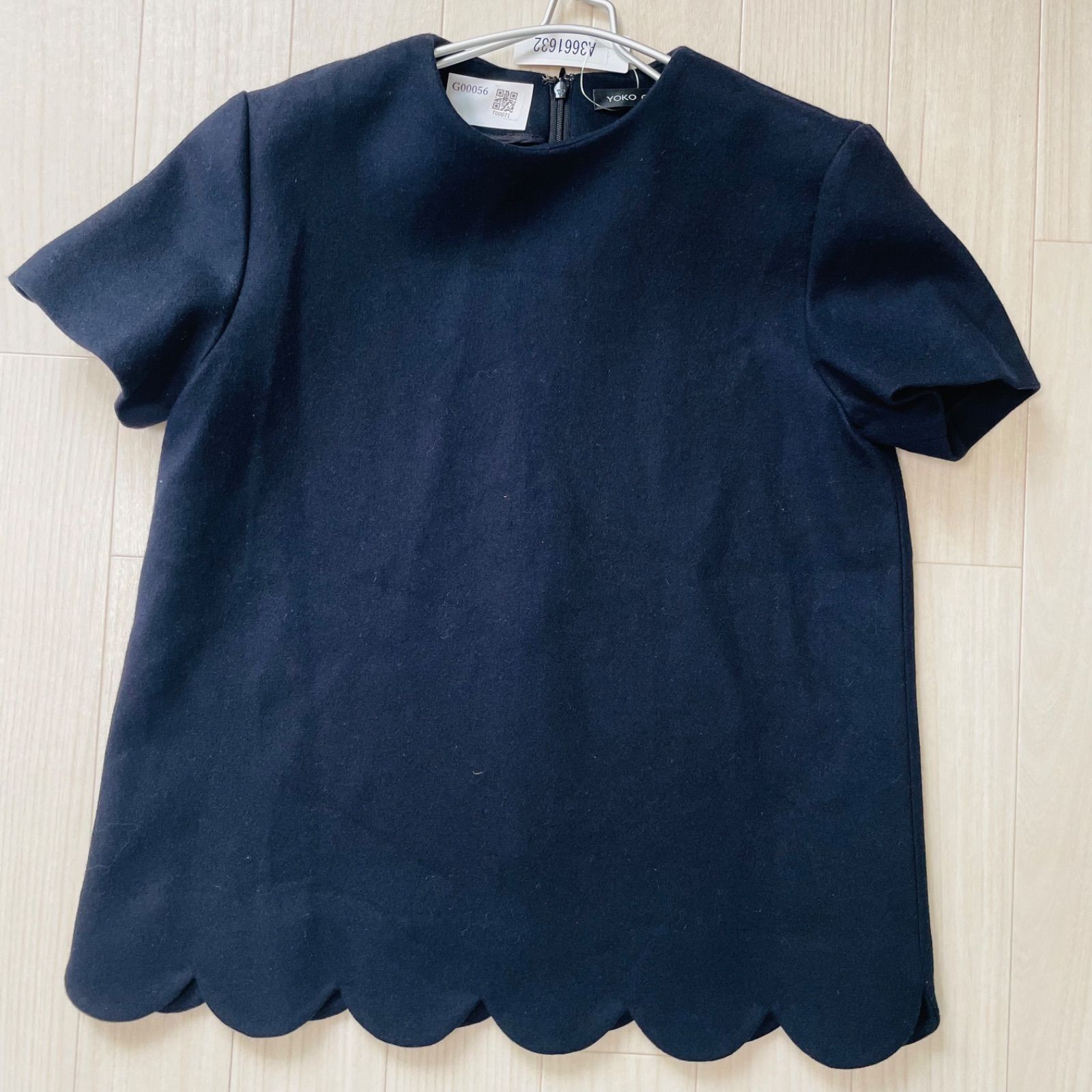 ヨーコチャン　スカラップブラウス　36 美品YOKO CHAN スカラップブラウス