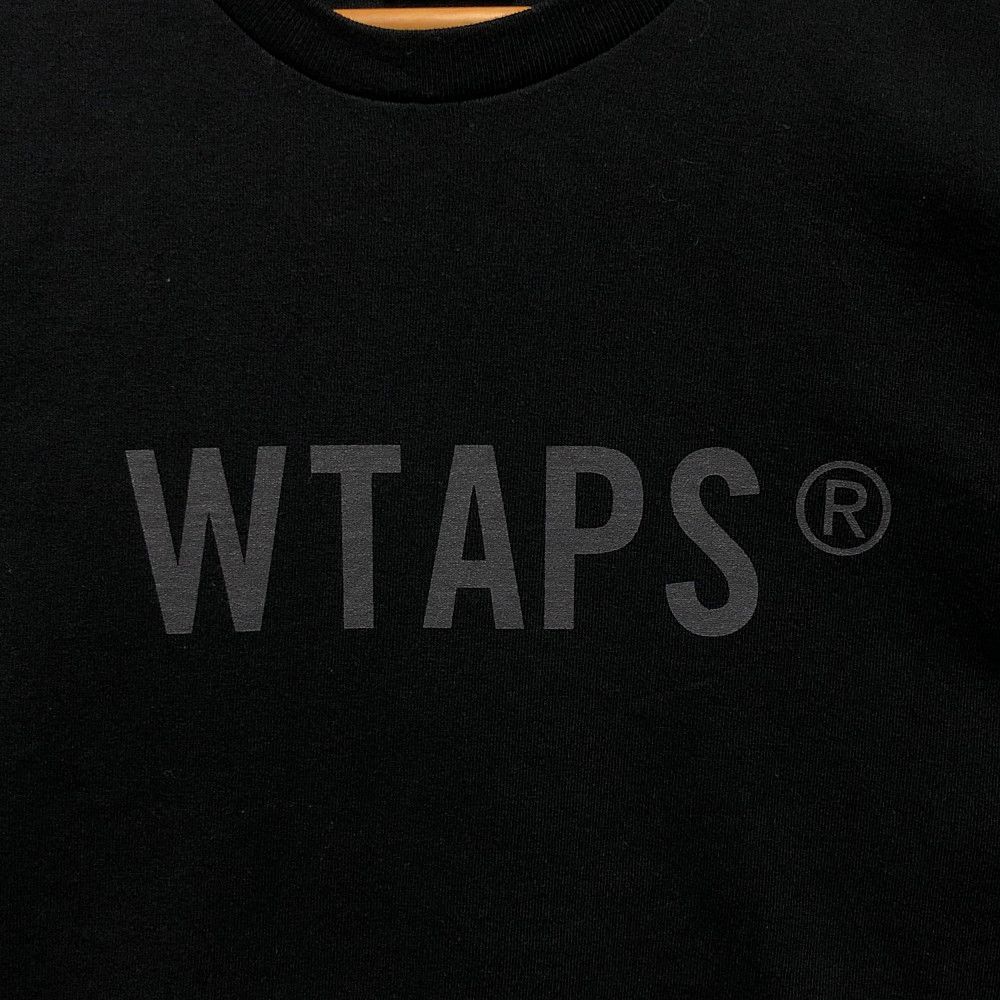 WTAPS ダブルタップス 23SS COLLEGE SS COTTON ロゴ 半袖Ｔシャツ 黒