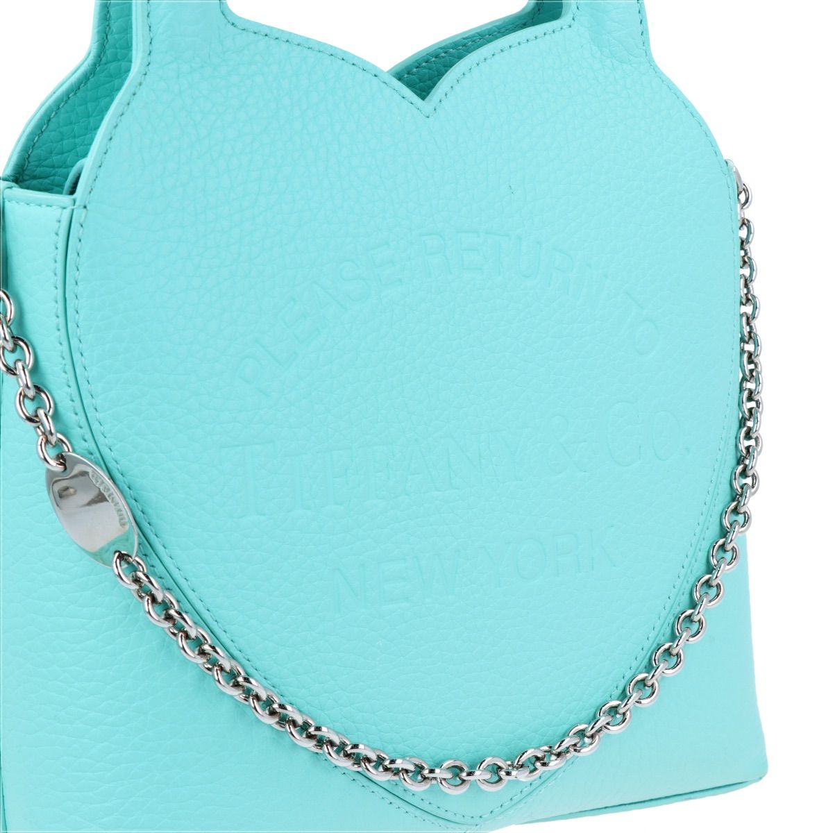 ティファニー TIFFANY &amp; Co. 2WAYバッグ ショルダーバッグ ミニショッピングトート レザー ブルー 中古 新入荷 TI0130 Tiffany & Co. - ティファニー TIFFANY & Co. ミニショッピングトート