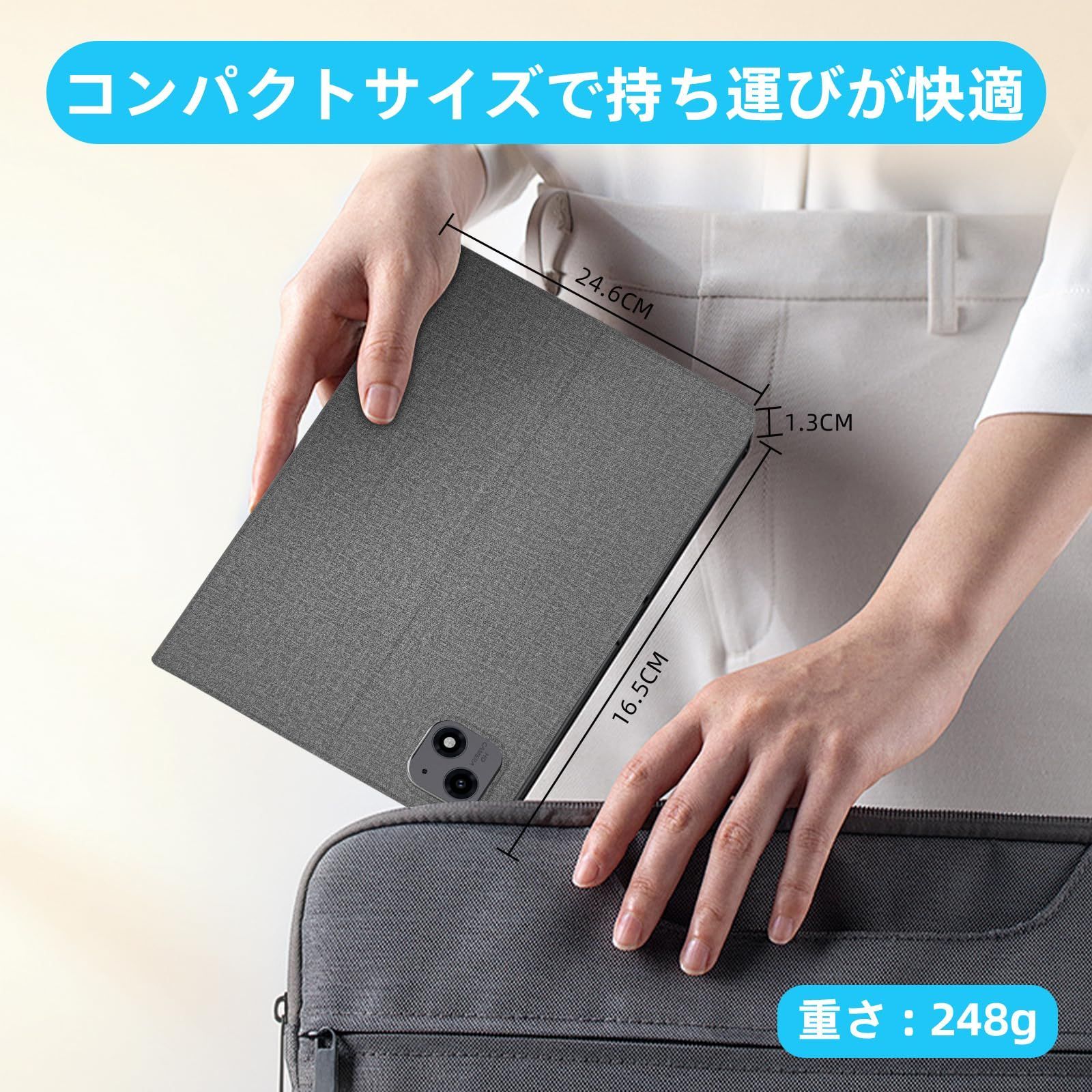 Tabtop 【人気商品】Tabtop A60 タブレット ケース 手触りよい タブレット10.1インチ 2つ折りケース 衝撃吸収 A60 カバー 着脱簡単 A60手帳型ケース コンパクト 指紋防止 A60専用ケース A60 タブレット ケース 手触りよい タブレット