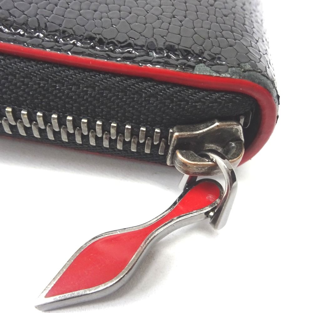 Ft599761 クリスチャンルブタン 長財布 ラウンドファスナー エナメル  