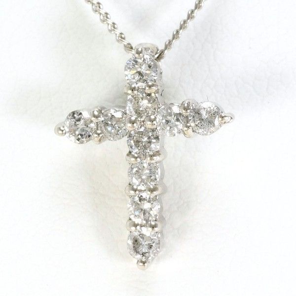 PT900 PT850 ネックレス NECKLACE ダイヤ 0.30 総重量約2.8g 約40cm