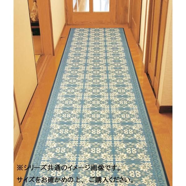 【新品・3営業日で発送】三重織 い草廊下敷 約80×450cm ネイビー TSN340528