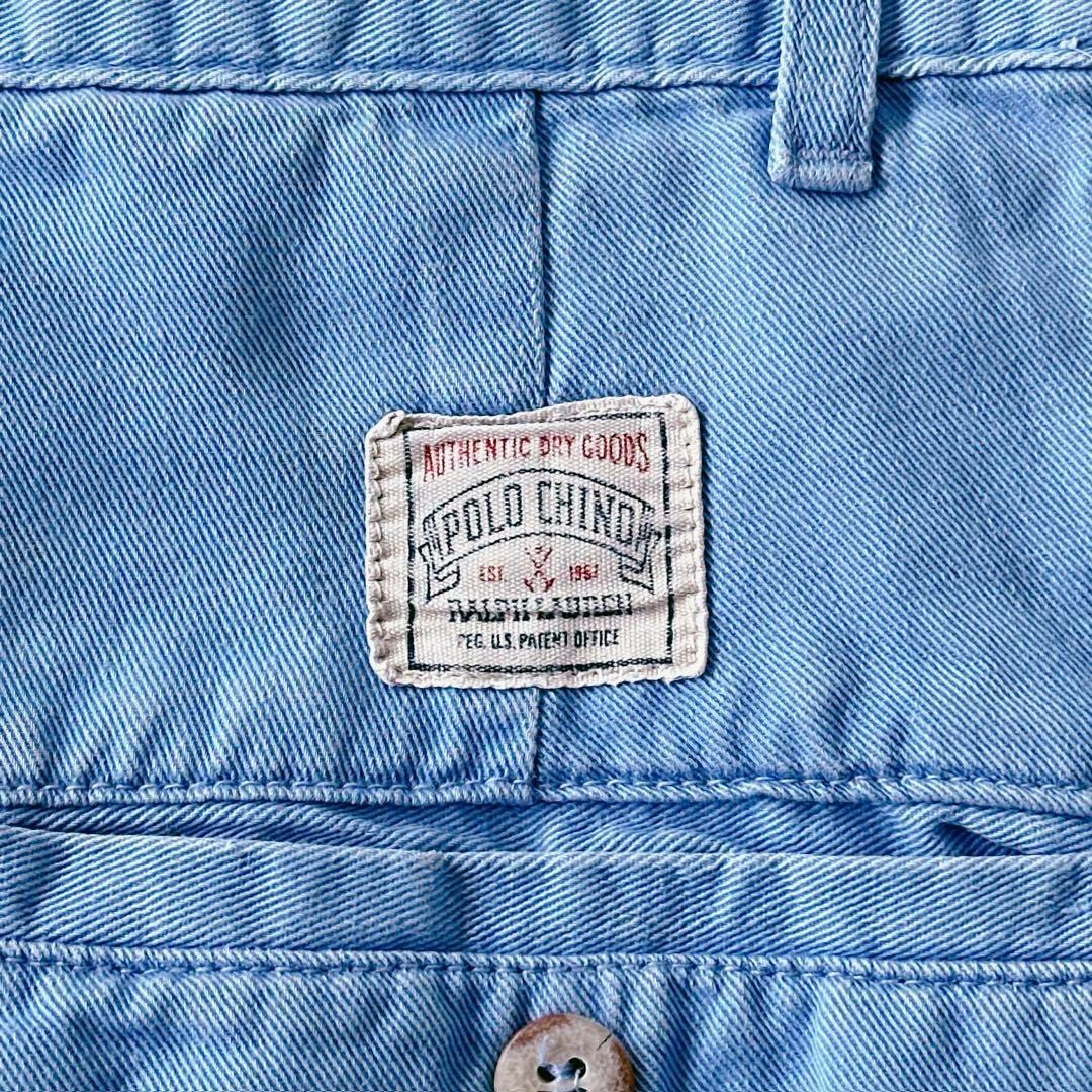 90s USA製 ラルフローレン ツータック チノショーツ ハーフパンツ