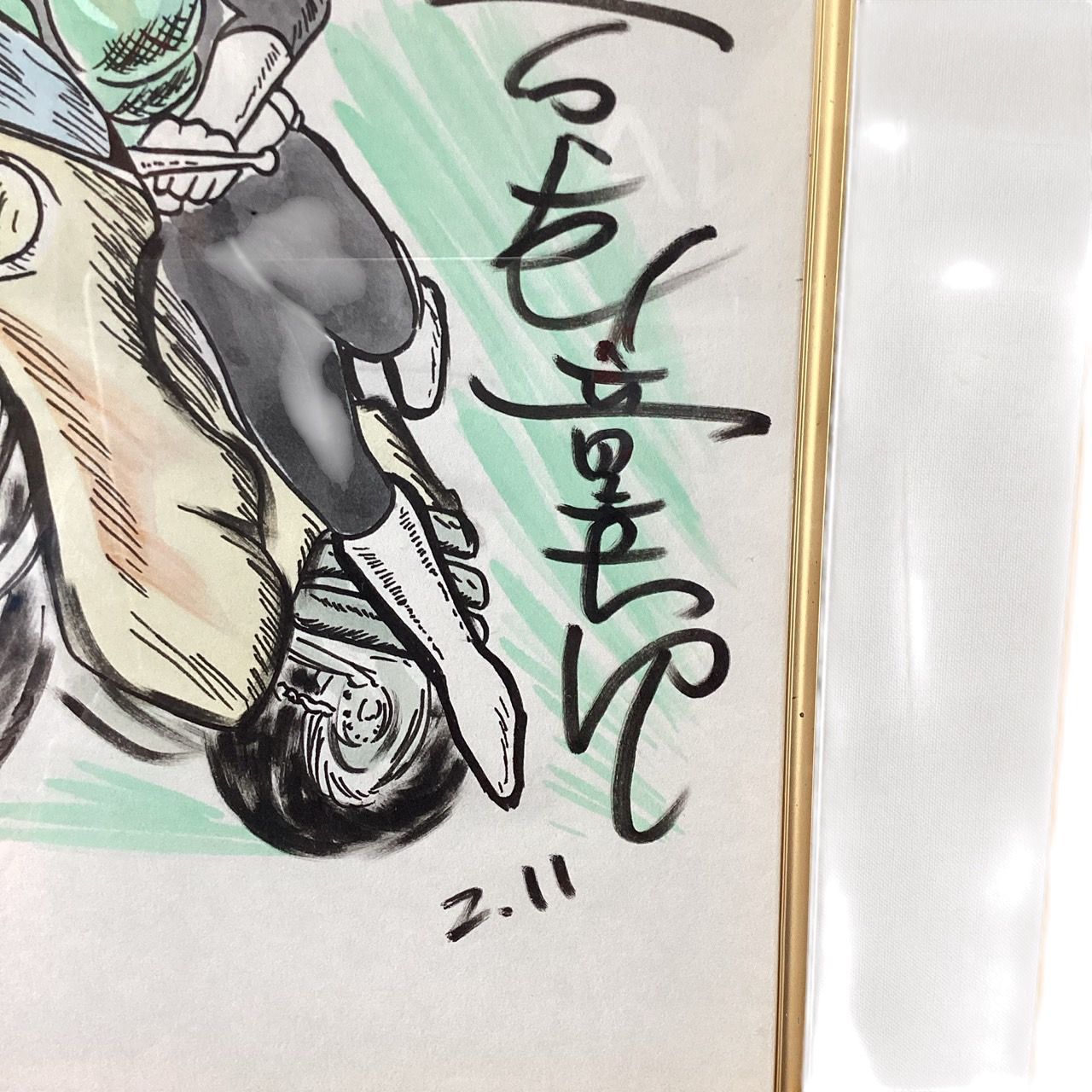 仮面ライダー 石ノ森章太郎 肉筆イラスト入りサイン色紙】】 - メルカリ