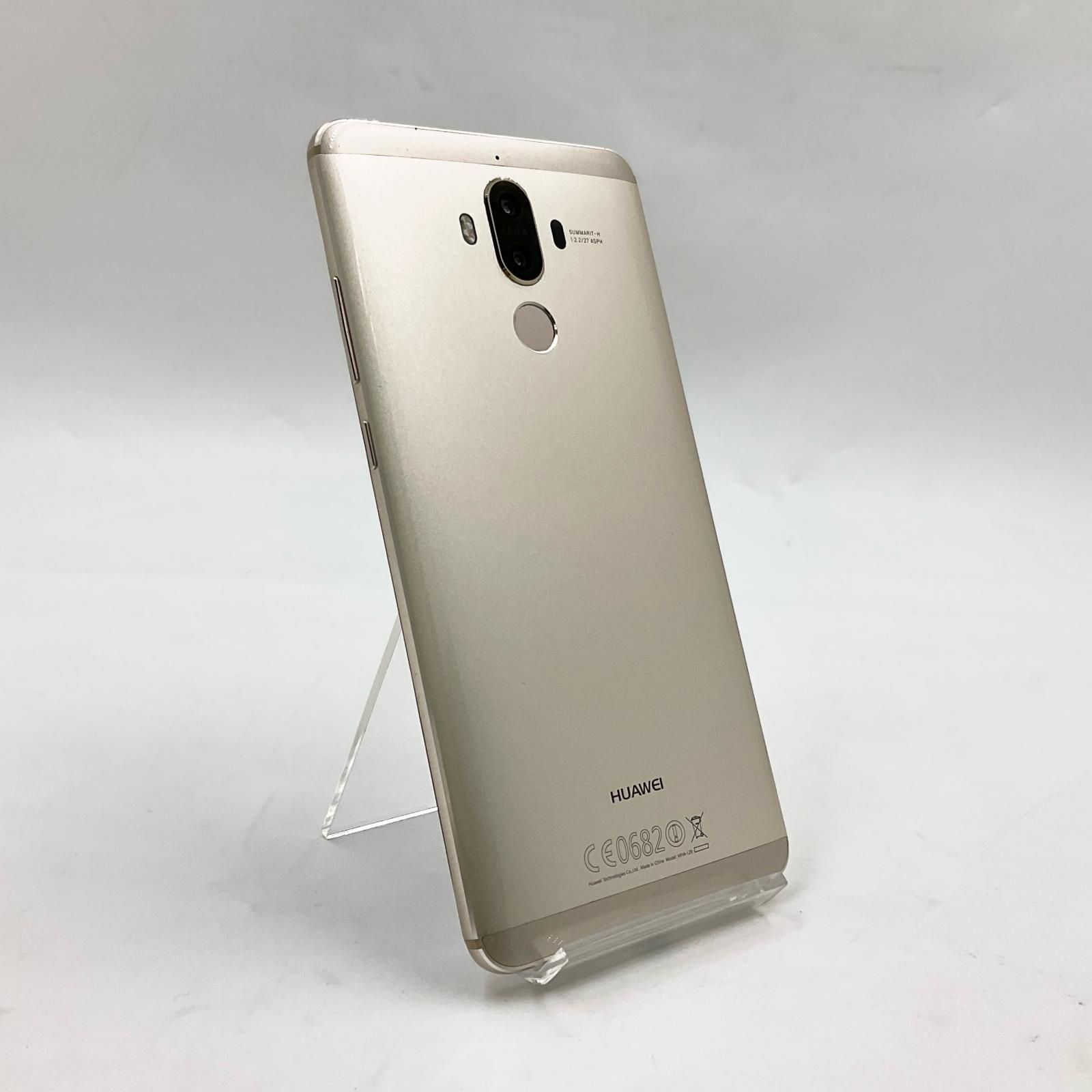 HUAWEI MATE9 SIM FREE ゴールド カバー付き Huawei Mate 9 64GB シャンパンゴールド SIMフリー MHA-L29 白