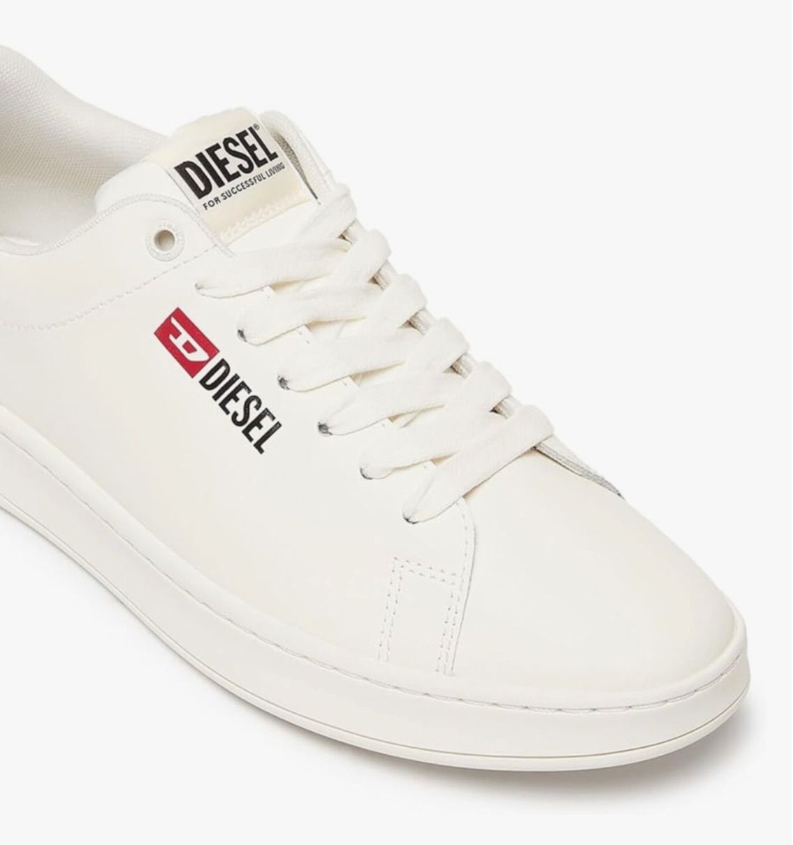 DIESEL S-ATHENE LOW W ホワイト 本革 レザースニーカー レディース